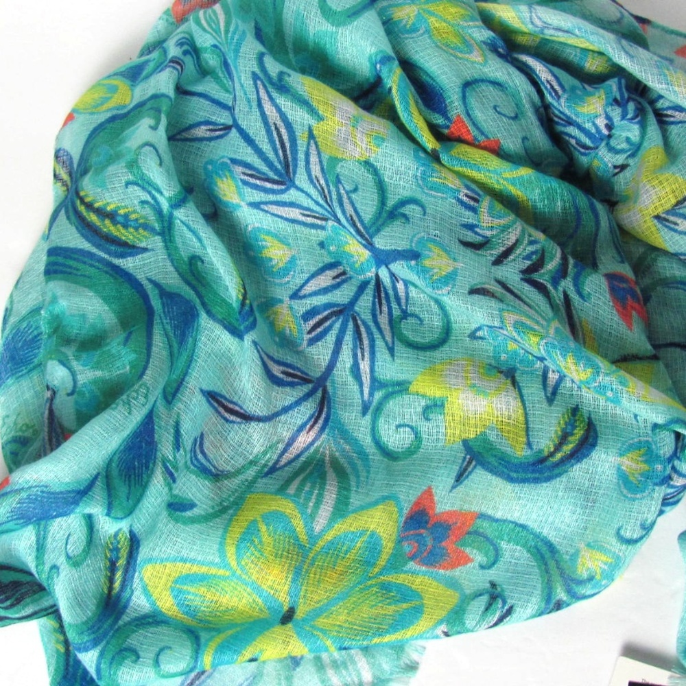 ECHO Green GEO Print Multi-colored Scarf - Picture 3 of 5